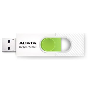 Zibatmiņa ADATA  MEMORY DRIVE FLASH USB3 512GB/WHITE AUV320-512G-RWHGN 