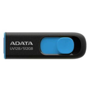 Zibatmiņa ADATA  MEMORY DRIVE FLASH USB3 512GB/BLK/BLUE AUV128-512G-RBE 