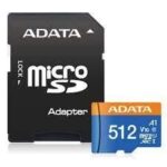 Kitas kompiuterio priedas ADATA  MEMORY MICRO SDXC 512GB W/AD./AUSDX512GUICL10A1-RA1 