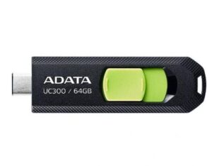 Mälupulk ADATA  MEMORY DRIVE FLASH USB-C 64GB/ACHO-UC300-64G-RBK/GN 