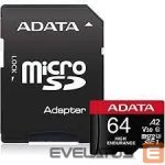 Other Computer Accessory ADATA  MEMORY MICRO SDXC 64GB W/ADAP./AUSDX64GUI3V30SHA2-RA1 