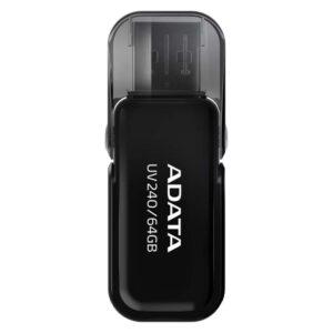 Mälupulk ADATA  MEMORY DRIVE FLASH USB2 64GB/BLACK AUV240-64G-RBK 