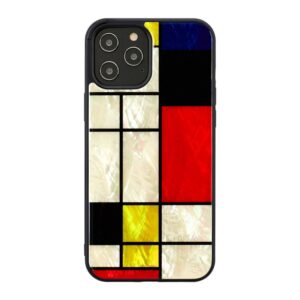 Dėklai Ikins Apple case for Apple iPhone 12 Pro Max mondrian black 