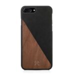Чехлы Woodcessories  EcoSplit Wooden+Leather iPhone 7+ / 8+  Walnut/black eco249 