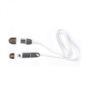 Įkrovikliai ir kabeliai Sbox  2IN1W USB->Micro USB+IPH.5 M/M 1M white 