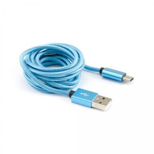Lādēšanas ierīces un kabeļi Sbox  USB->Type C M/M 1.5m CTYPE-1.5BL blue 