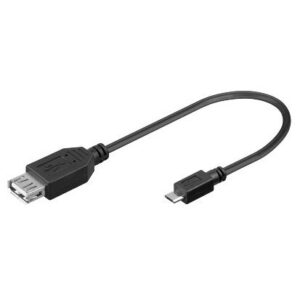 Audio cable Sbox  USB A F.->MICRO USB M. 0.1M USB F-MICRO M 