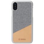 Back panel cover Krusell Apple Tanum Cover Apple iPhone XS nude 