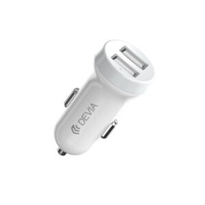 Auto accessories Devia  Smart series car charger suit for Lightning (5V3.1A,2USB) white 