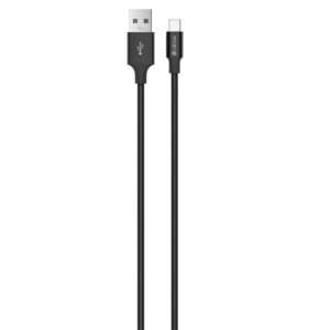 Laadijad ja juhtmed Devia  Pheez Series Cable for Type-C (5V 2.4A,1M) black 
