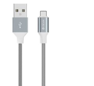 Laadijad ja juhtmed Devia  Pheez Series Cable for Micro USB (5V 2.4A,1M) grey