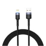 Cable Tellur  Data cable USB to Lightning LED, Nylon Braided, 1.2m black 