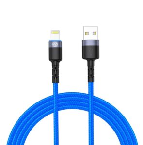 Kabelis Tellur  Data cable USB to Lightning with LED Light, 3A, 1.2m blue 