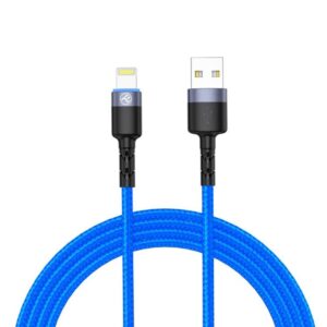 Kabelis Tellur  Data cable USB to Lightning with LED Light, 3A, 1.2m blue 