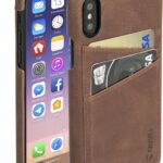 Case universaalne kaitseümbris Krusell Apple Sunne 2 Card Cover Apple iPhone X vintage cognac (61104) 