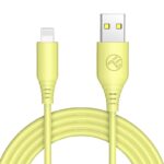 Įkrovikliai ir kabeliai Tellur  Silicone USB to Lightning cable 3A, 1m, yellow 