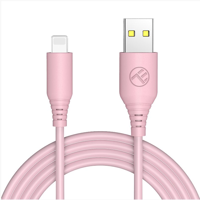 Cables and wires Tellur Silicone USB to Lightning cable 3A, 1m, pink