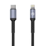 Įkrovikliai ir kabeliai Tellur  Lightning to Type-C cable, 3A, PD30W, 2m, nylon, black 