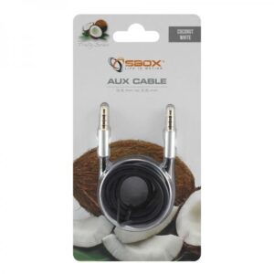 Audio cable Sbox  AUX Cable 3.5mm to 3.5mm 3535-1.5W coconut white 
