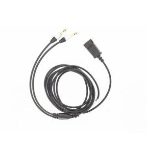 Įkrovikliai ir kabeliai Tellur  QD to 2 x Jack 3.5mm adapter cable 2.2m black 