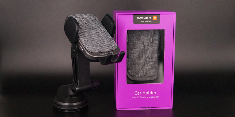 Evelatus automašīnas turētājs ar bezvadu uzlādes funkciju