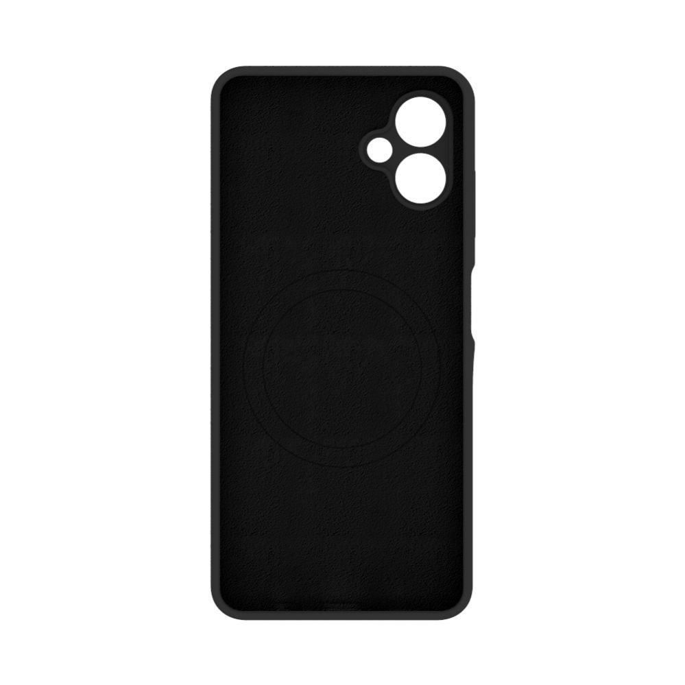 Back panel cover Evelatus Samsung Galaxy A06 5G Premium Magnetic Soft Touch Silicone Case Black