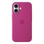 Back panel cover Apple - iPhone 16 Silicone Case with MagSafe Fuchsia