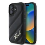 Nugarėlės dėklai Karl Lagerfeld Apple iPhone 16 hardcase Quilted Signature Black