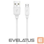 Kabelis Jellico  B15 Durable-Soft Universal Micro USB to USB Data & Fast 3.1A Charger Cable 1m White