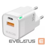 Adaptrid Jellico  C44 Mini PD 30W QC 3.0 Smart Adaptive Fast Charger with 1x USB-C (5-20V) / USB 3A White