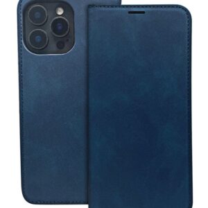 Book case iLike Samsung Galaxy A55 5G  Smart Suede cas Navy Blue
