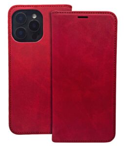Knygos tipo dėklas dėklai iLike Samsung Galaxy A35 5G Smart Suede case Red