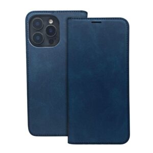 Nugarėlės dėklai iLike Apple iPhone 16 6,1 Smart Suede case Navy Blue