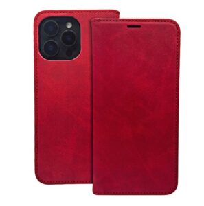 Knygos tipo dėklas dėklai iLike Samsung Galaxy A25 5G (global) Smart Suede case Red