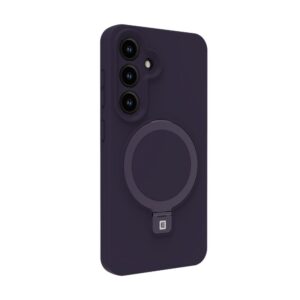 Aizmugurējais vāciņš Evelatus Samsung Galaxy S25 Premium Magnetic with Stand Soft Touch Silicone Case Purple