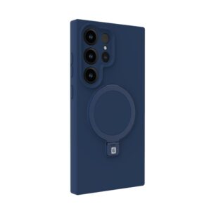 Nugarėlės dėklai Evelatus Samsung Galaxy S25 Ultra Premium Magnetic with Stand Soft Touch Silicone Case Midnight Blue