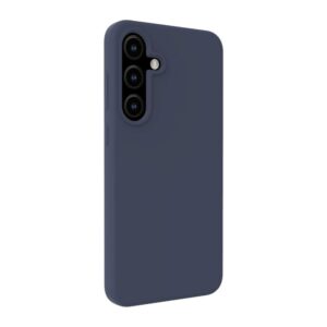 Back panel cover Evelatus Samsung Galaxy S25 Premium Magnetic Soft Touch Silicone Case Dark Blue