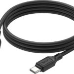 Kabelis Hoco  X90 Cool 60W silicone charging data cable for Type-C to Type-C Black