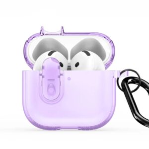 Headphone case Dux Ducis Apple AirPods 4 PECL Series PC+TPU Cover with Hook Purple