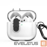 Korpus kõrvaklappidele Dux Ducis Apple AirPods 4 PECL Series PC+TPU Cover with Hook Black Clear