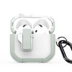 Dėklai ausinėms Dux Ducis - AirPods 4 PECP Series PC+TPU Cover with Hook White Green