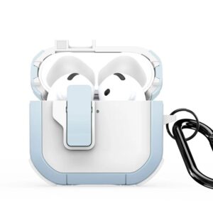 Headphone case Dux Ducis - AirPods 4 PECP Series PC+TPU Cover with Hook White Blue