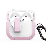 Dėklai ausinėms Dux Ducis - AirPods 4 PECP Series PC+TPU Cover with Hook White Pink