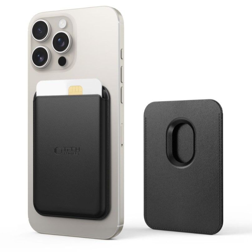 Universaal mobiiltasku Tech-Protect Universal MAGWALLET MAGSAFE UNIVERSAL MAGNETIC CARD HOLDER Black