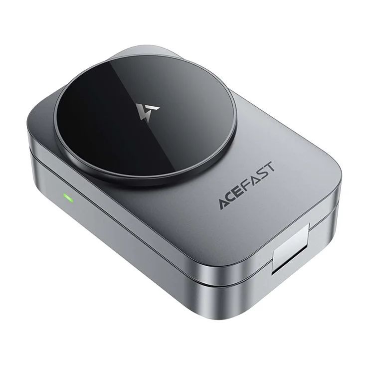 Wireless charger Acefast E22 Desktop 3-in-1 Wireless Chargingholder Metal Grey