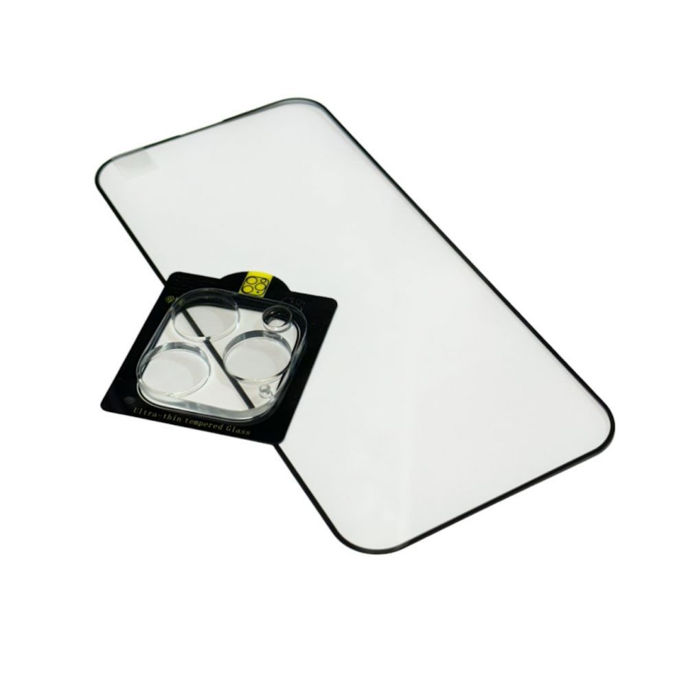 Protective glass iLike Apple iPhone 16 X2 Super Set 2.5D Edge Full face Tempered Glass + Camera Glass