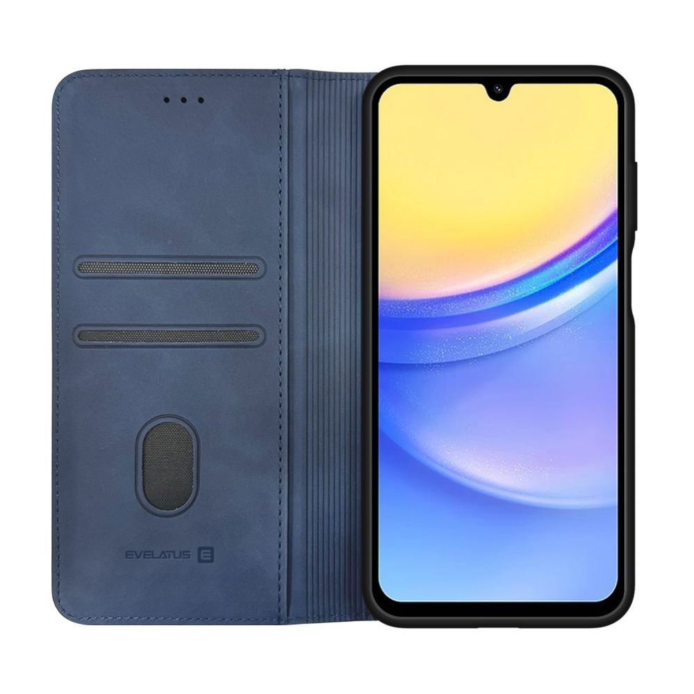 Book case Evelatus Samsung Galaxy A15 Book Case Folio Dark Blue