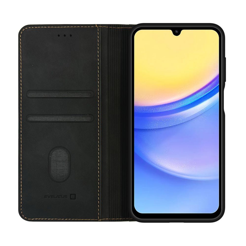 Atveramie maciņi Evelatus Samsung Galaxy A15 Book Case Folio Black