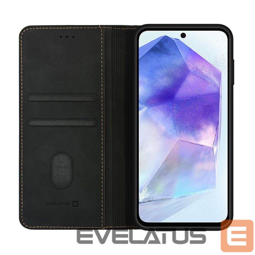 Book case Evelatus Samsung Galaxy A55 Book Case Folio Black