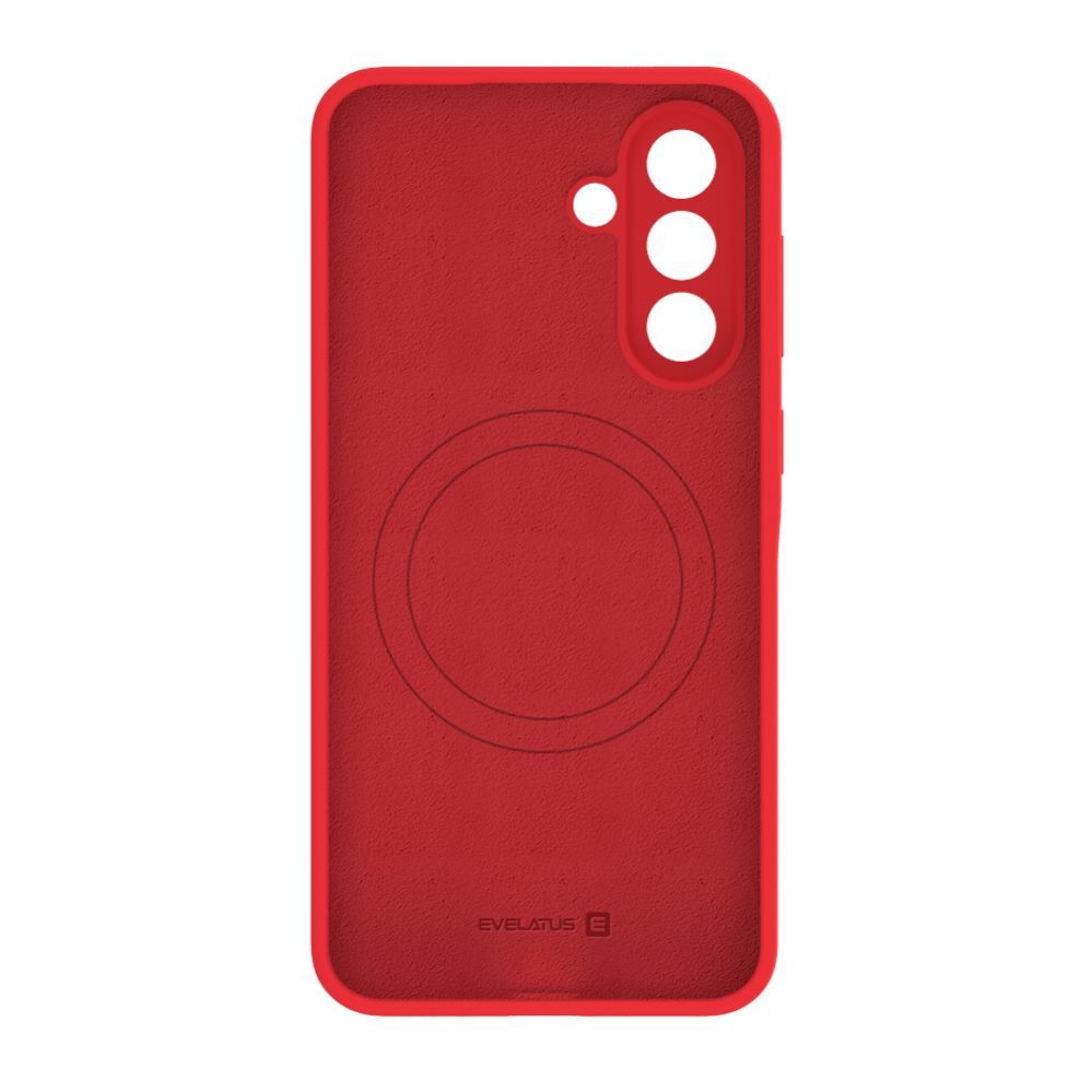 Back panel cover Evelatus Samsung Galaxy A56 Premium Magnetic Soft Touch Silicone Case Red